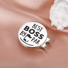 Load image into Gallery viewer, Golf Ball Marker Gifts for Boss Manager Coworker Leaving Gifts for Leader Supervisor Best Boss by Par Magnetic Hat Clip for Mentor Boss Lady Funny Bosses Day Farewell Promotion Retirement Golf Gifts
