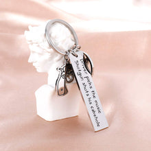 Load image into Gallery viewer, Supernatural Tv Show Supernatura Keychain Merchandise Gift Fan Inspirational Music Lover Gift Best Friend Coworker Driver Picks The Music Shotgun Shuts His Cakehole Supernatural
