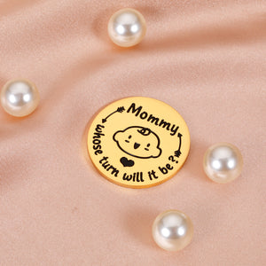 New Parents Gifts for Mom Dad to be Funny Decision Coin Congratulations New Baby Gifts for Expecting Mommy Daddy Christmas Pregnancy Gifts for Wife First Time Mom Fathers Day Baby Shower Birthday Gift