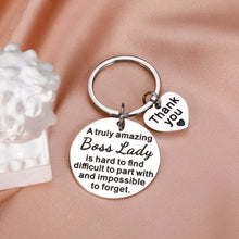 Load image into Gallery viewer, Boss Lady Gifts for Women Boss Day Appreciation Keychain for Girl Boss Female Farewell Gifts for Manager Supervisor Coworker Leaving Retirement Promotion Employee Appreciation Office Christmas Gifts
