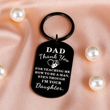 Load image into Gallery viewer, Dad Gifts from Daughter Fathers Day Appreciation Gifts Keychain for Daddy Bonus Dad Birthday Retirement Funny Dad Gifts for Stepdad New Dad to be Husband Papa from Kids Wife Christmas Valentines Gifts
