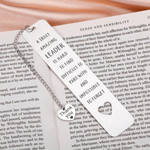 Load image into Gallery viewer, Leader Appreciation Gifts for Women Men Boss Day Thank You Gifts Bookmark for Boss Lady Supervisor Coworker Farewell Leaving Leadership Gift for Mentor Coach Retirement Promotion Birthday Holiday Gift

