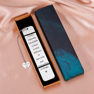 Farewell Gifts for Coworkers Manager Boss Day Gifts Bookmark for Women Men Great Leaders Thank You Boss Gifts for Supervisor New Job Goodbye Promotion Mentor Coach Boss Lady Retirement Holiday Gift