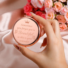 Load image into Gallery viewer, Birthday Gifts for Women Compact Mirror for Best Friends BFF Sister Daughter Pocket Travel Cosmetic Makeup Handheld Mirror for Mom Wife Christmas Valentines Mother’s Day Graduation Friendship Gifts
