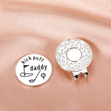 Load image into Gallery viewer, Golf Ball Marker Dad Gifts for Birthday Christmas from Daughter Son Funny Golf Gifts for Men Golfing Gifts for New Dad Stepdad Golf Lover Father’s Day Valentines Gifts Golfer Husband Magnetic Hat Clip
