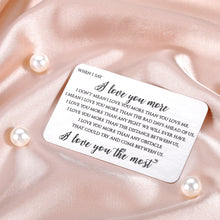 Load image into Gallery viewer, I Love You Gifts for Boyfriend Husband Him Men Wallet Card Insert for Anniversary Valentines Day Wedding Gifts for Fiance Groom from Wife Bride Her Girlfriend Mini Love Note Birthday Christmas Present
