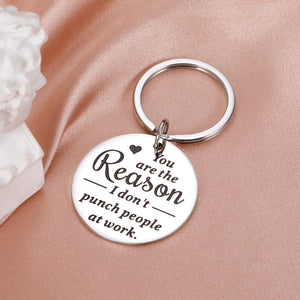 Employee Appreciation Gifts Funny Keychain for Coworker Leaving Office Colleague Going Away Boss Day Farewell Gifts for Manager Leader Thank You Retirement Gifts for Women Men Promotion Christmas Gift