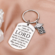 Load image into Gallery viewer, Graduation Gifts Keychain for Him Her Class of 2022 High School College Inspirational Bible Verse Gifts for Senior Nurse Students Medical Christian School Graduates Grad Gifts for Masters Son Daughter
