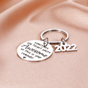 Class of 2022 Graduation Gift for Him Her Teen Girl Boy Inspirational Keychain for College Senior High School Graduate Nurse Grads Gifts for Son Daughter Doctor Medical Student Master Friends Keyring