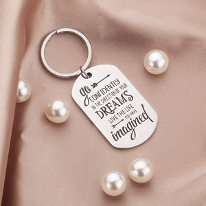 Graduation Gifts Keychain for Class 2021 Her Him Daughter Son Women Men Bulk High School College Students Teen Boys Girls Teenage-Go Confidently in The Direction of Your Dreams