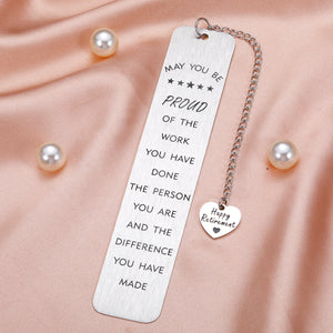 Happy Retirement Bookmark Gifts for Women Men Retirement Appreciation Gifts for Retired Colleague Employee Coworker Leaving Gifts for Teacher Nurse Retiree Friend Farewell Female Male Boss Book Lovers