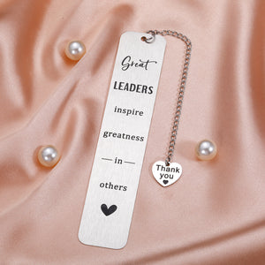 Leader Employee Appreciation Gifts Bookmark for Female Male Boss Day Thank You Gifts for Mentor Manager Supervisor Boss Lady Gift for Coworker Farewell Retirement Promotion New Job Birthday Book Lover