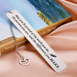 Employee Appreciation Bookmark for Office Colleague Friend Boss Thank You Gifts for Women Men Team Leader Coworker Leaving Farewell Going Away Keepsake Retirement Christmas Birthday Gift Women Teacher