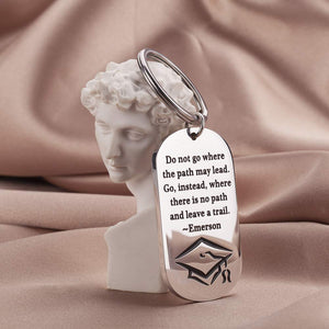 Inspirational Gift Keychain -Graduation Gifts for Him Her Women Middle High School,College Graduates Teen Young Adult Girl Boys Friends Son Daughter from Dad Mom