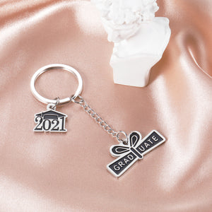 Graduation Gifts for Seniors Class of 2021 Keychain for Him Her College Master High School Graduation Gifts for Teen Boys Girls Best Friends Inspirational Charm Keyring for Son Daughter from Mom Dad
