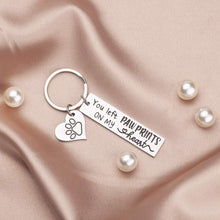 Load image into Gallery viewer, Personalized Memorial Gift Jewelry Keychain Loss of Pet -Custom Made Memorial Charm Dog Cat DIY Crafts-Family Friend Pet Loss Sympathy Memorial Gift Paw Print- You Left Paw Prints On My Hearts
