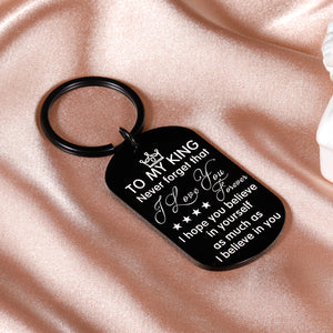 Anniversary Gifts for Him Husband I Love You Gifts for Men Boyfriend To My Man Keychain for Hubby Groom Fiance Valentines Day Wedding Gifts Couple Keyring for Birthday Christmas from Wife Girlfriend