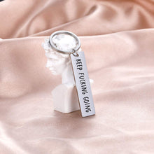 Load image into Gallery viewer, Tritiara Graduation Gifts Keychain for Class 2020 Her Him Daughter Son College Student Quote Keep Going Stainless Steel Engraved Come Chrismas Stcocking Stuffer Secret Message Jewelry Key Ring
