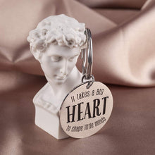 Load image into Gallery viewer, Tritiara Teachers Appreciation Day Gifts Keychain for Mothers Fathers DayFrom Kids Women Men Mom Dad Coaches - Graduation End Of The School Year ，Birthday Keyring -It Takes a Big Heart to Teach Little Minds
