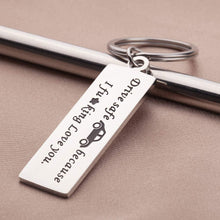Load image into Gallery viewer, Tritiara Fathers Day Gifts Keychain Drive Safe Keychain for Men -Anniversary Valentines Day Funny Gifts for Men- Birthday Gifts for Boyfriend Truckers Husband Dad New Driver -Couple Gifts Keyring
