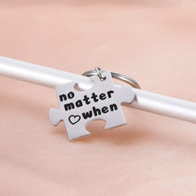 Load image into Gallery viewer, Tritiara 3 PCS Best Friend Keychain Christmas Thanksgiving Stocking Stuffers Long Distance Gift for BFF Couple Sister No Matter Where What When Puzzle Keyring Friendship for Couple Sister Teens Birthday
