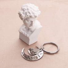 Load image into Gallery viewer, Tritiara Fathers Day Dad Gifts Keychain from Daughter Son Kids for Daddy Papa Stepfather Daddy Wedding Gifts Father in Law Bride Groom -I Love to The Moon and Back，Dad -Birthday Husband Keychain
