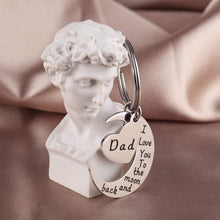 Load image into Gallery viewer, Tritiara Fathers Day Dad Gifts Keychain from Daughter Son Kids for Daddy Papa Stepfather Daddy Wedding Gifts Father in Law Bride Groom -I Love to The Moon and Back，Dad -Birthday Husband Keychain
