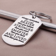 Load image into Gallery viewer, Tritiara Inspirational Graduation Keychain for Class 2020 Gift for Women Men Teen Girls Boys Him Her Friends -Always Remember You are Braver Than You Believe Stronger Than-Birthday for Men Teens Mothers Day
