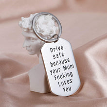 Load image into Gallery viewer, Tritiara Graduation Keychain Gift to My Son Daughter from Mom And Dad Drive Safe for Valentine Day Gifts Birthday Class 0f 2020 (Because Your Mom Loves You Keychain)
