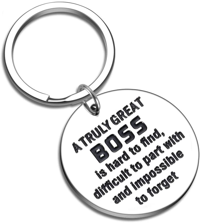 Tritiara Boss Birthday Gift Keychain for Supervisor Leader Thank You Gifts Mentor Retirement Leaving from Coworker Colleague Appreciation Farewell a Truly Great Boss is Hard to Find Christmas Key Ring