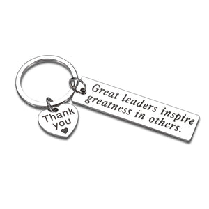 Employee Appreciation Leader Boss Christmas Gifts for Men Women Thank You Coworker Leaving Gifts for Boss Lady Supervisor Mentor from Colleague Leadership Keychain Birthday Retirement Farewell Gift