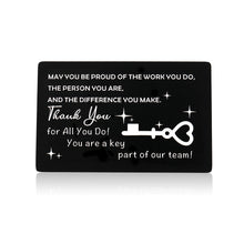 Load image into Gallery viewer, Employee Coworker Appreciation Christmas Gifts Wallet Insert Card for Leader Boss Lady Male Coworker Leaving Gifts Team Office Staff Colleagues Boss Day Farewell Retirement for Manager Coach Birthday
