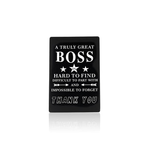 Boss Christmas Gifts for Men Wallet Insert Card for Male Boss Lady Leader Thank You Appreciation Gifts Mentor Supervisor Bosses Day Gifts Retirement Farewell for Manager Coworker Leaving Birthday Gift