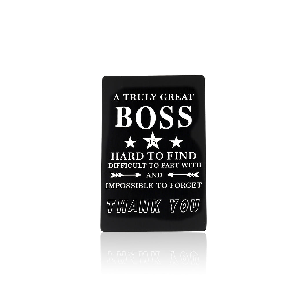 Boss Christmas Gifts for Men Wallet Insert Card for Male Boss Lady Leader Thank You Appreciation Gifts Mentor Supervisor Bosses Day Gifts Retirement Farewell for Manager Coworker Leaving Birthday Gift