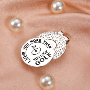 Golf Ball Marker Romantic Gifts for Husband Boyfriend Golf Accessories for Men Golfer Anniversary Fathers Day Golf Gifts for Dad Him Hubby Birthday Christmas Valentines Golf Lovers Magnetic Hat Clip