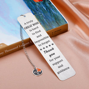 Boss Day Gifts for Women Men Boss Appreciation Leadership Bookmark for Boss Manager Coworker Boss Leaving Retirement Farewell Gift for Supervisor Boss Lady Coach Mentor Promotion Office Christmas Gift