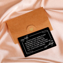 Load image into Gallery viewer, Romantic Wallet Card for Boyfriend Husband Anniversary Christmas Gifts for Hubby Fiance Him from Wife Girlfriend I Love You Gifts for Couple Valentine Birthday Wedding Engagement Gifts for Men Groom
