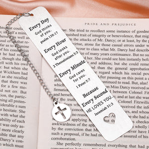 Christian Gifts for Women Men Bible Verse Inspirational Religious Bookmark Gifts for Son Daughter Friend Bible Prayer Christmas Birthday Baptism Easter Godchild Get Well Soon Gifts Church Bulk Gifts