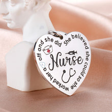 Load image into Gallery viewer, Nurse Christmas Gifts for Women Funny Nurse Appreciation Keychain for RN Nurse Week Graduation Gifts for Her Nursing School Students Birthday Thank You Gifts for Registered Nurse Practitioner Female
