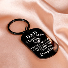 Load image into Gallery viewer, Dad Gifts from Daughter Fathers Day Appreciation Gifts Keychain for Daddy Bonus Dad Birthday Retirement Funny Dad Gifts for Stepdad New Dad to be Husband Papa from Kids Wife Christmas Valentines Gifts
