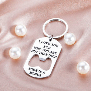 Funny Keychain for Boyfriend Valentines Day Anniversary Gifts for Husband From Girlfriend Wife Her Wedding Birthday Christmas Gag Gifts for Men Hubby Couples Naughty Gifts for Him Fiance Groom