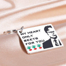 Load image into Gallery viewer, Funny Gifts for Boyfriend Girlfriend Valentines Day Gifts for Him Her The Office Merchandise Fans Keychain for Men Women Wife Husband Anniversary Wedding Keyring for Fiance Groom Couple Birthday Gifts
