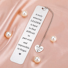 Load image into Gallery viewer, Farewell Gifts for Coworkers Manager Boss Day Gifts Bookmark for Women Men Great Leaders Thank You Boss Gifts for Supervisor New Job Goodbye Promotion Mentor Coach Boss Lady Retirement Holiday Gift
