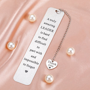 Farewell Gifts for Coworkers Manager Boss Day Gifts Bookmark for Women Men Great Leaders Thank You Boss Gifts for Supervisor New Job Goodbye Promotion Mentor Coach Boss Lady Retirement Holiday Gift