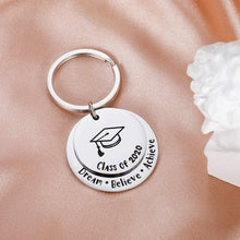 Load image into Gallery viewer, Graduation Gifts Keychain for Class 2020 Her Him Daughter Son Women  Friends and Classmates College Dream Believe Achieve Key Ring
