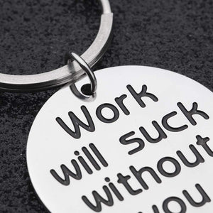 Coworker Leaving Gifts for Women Men Valentine Gifts Keychain Thank You Appreciation Funny Gift Mens Friends Office Keyring Supervisor Boss Colleagues Retirement Birthday Wedding Going Away Goodbye