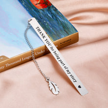 Load image into Gallery viewer, Thank You Gifts for Women Men Bookmark with Chain for Teacher Mentor Coworker Employee Appreciation Graduation Gifts for Students Teen Boy Girl Birthday Retirement Going Away Book Lover Christmas Gift
