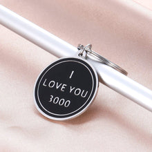 Load image into Gallery viewer, I Love You 3000 Christmas Stocking Stuffer Gift Keychain for Daughter Son Dad Mom Boyfriend Girlfriend Anniversary Husband Wife Couple Birthday for Her Him Women Men Valentine&#39;s Day
