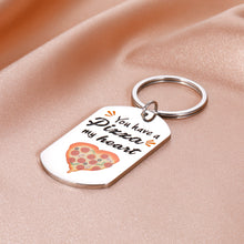 Load image into Gallery viewer, Funny Pizza Valentines Day Gifts for Couples Boyfriend Girlfriend Cute Anniversary Wedding Gifts Keychain for Husband Wife Bride Groom Birthday Engagement Pizza Gifts for Pizza Lover Soulmate Fiance
