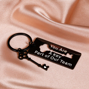 Coworker Appreciation Gifts You Are A Key Part of Our Team Keychain for Boss Employee Office Colleague Friends Leaving Farewell Thank You Christmas Gifts for Women Men Leader Retirement Birthday Gifts